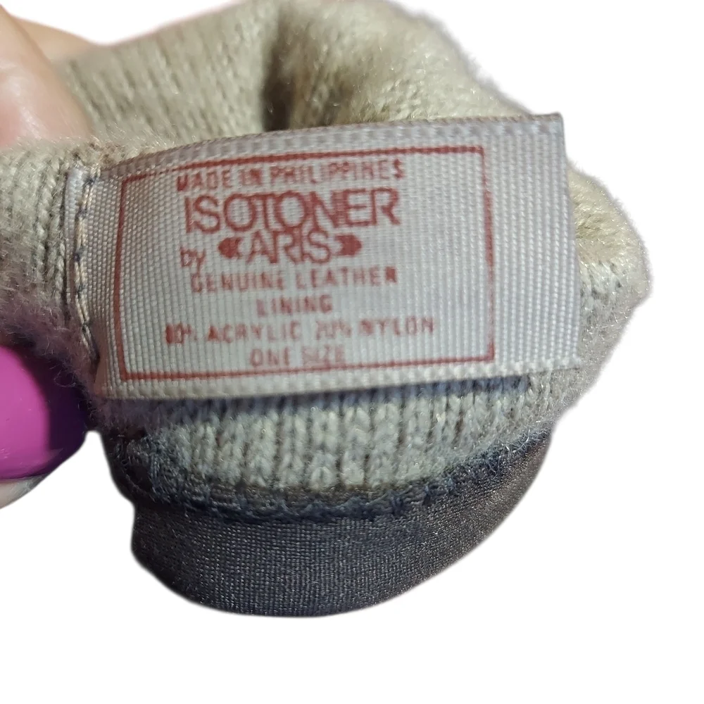 Isotoner by Aris Leather Driving Gloves Lined Women's